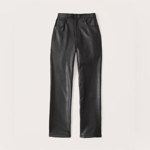 NWT Curve Love Vegan Leather 90s Straight Ultra High Rise Pant 29 Short